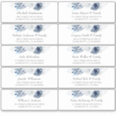 Dusty Blue Individuele Gastennamen Adresetiketten Sticker (Voorkant)