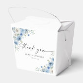 Dusty Blue Ivory Baby shower Favor Box Bedankdoosjes (Achterkant)