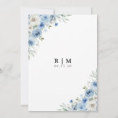 Dusty Blue Ivory Enregistrer Les Cartes De Date (Dos)