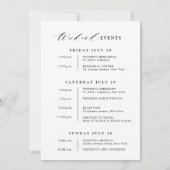 Dusty Blue Ivory Floral Weekend Events Programme (Dos)