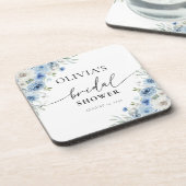 Dusty Blue Ivory Vrijgezellenfeest drankenonderzet Bier Onderzetter (Linkerzijde)