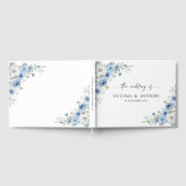 Dusty Blue Ivory Wedding Gastenboek (Volledig)