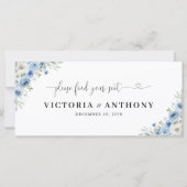 Dusty Blue Ivory Wedding Head Table Sign (Voorkant)