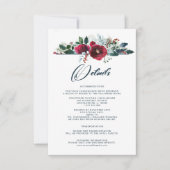 Dusty Blue | Kaarten van het Burgundy Bloom Weddin (Voorkant)