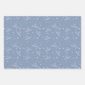 Dusty Blue Kinderen Eid Mubarak Inpakpapier Vel (Voorkant 2)