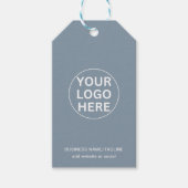 Dusty Blue l Professional Business Logo Branded Cadeaulabel (Voorkant)