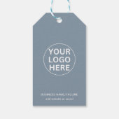 Dusty Blue l Professional Business Logo Branded Cadeaulabel (Achterkant)