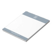 Dusty Blue l Professionele Zakelijke Logo & Tekst Notitieblok (Gedraaid)