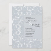 Dusty Blue Lace Faire-part de mariage (Devant)