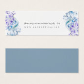 Dusty Blue Lavender Floral Mariage Website RSVP (Devant & derrière)