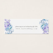 Dusty Blue Lavender Floral Mariage Website RSVP (Devant)