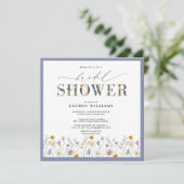 Dusty Blue Lavender Wildflower Vrijgezellenfeest Kaart (Staand voorkant)