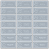 Dusty Blue Leafy Crest Monogram Guest Address Sticker (Voorkant)