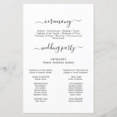 Dusty Blue Leaves Blush Pink Wedding Ceremony (Achterkant)