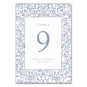 Dusty Blue Lijst Classic Wedding Kaart (Achterkant)