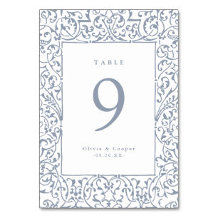 Dusty Blue   Lijst Classic Wedding Kaart
