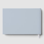Dusty Blue  Lijst Elegant Script bruiloft Gastenboek (Achterkant)