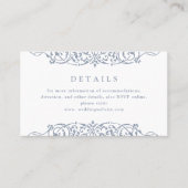 Dusty Blue   Lijst Wedding Details Plaatskaartje (Voorkant)
