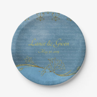 Dusty Blue Love Letter Papieren Bordje