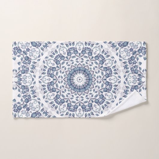 Dusty Blue Mandala Bad Handdoek (Handdoek)