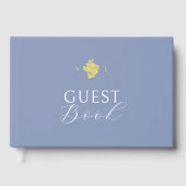 Dusty Blue | Mariage à huile de monogramme floral (Recto)