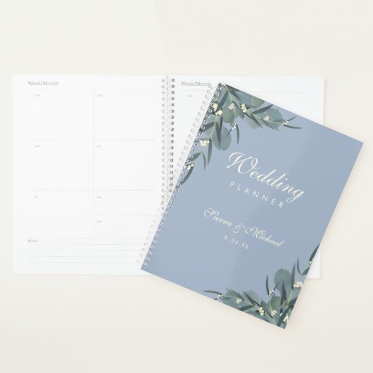 Dusty Blue | Mariage botanique d'Eucalyptus (Devant avec enveloppe)