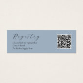 Dusty Blue Mariage Cadeau Registre QR Carte de boî (Devant)