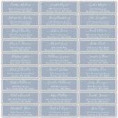 Dusty Blue Mariage Étiquettes de adresse invités (Devant)