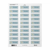 Dusty Blue Mariposa Dragonfly Address Label (Full Sheet)