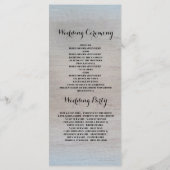 Dusty Blue Mason Jar Rustic Wedding Programmes (Dos)