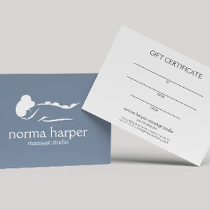 Dusty Blue Massage Therapist Day Carte cadeau Spa