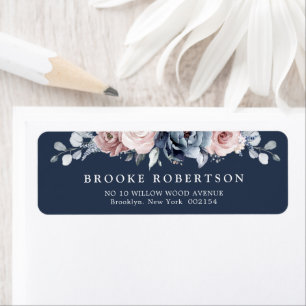 Dusty Blue Mauve Roos Pink Slate Floral Wedding L Etiket