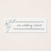 Dusty Blue Meadow Bruiloft Website Mini Visitekaartjes (Voorkant)