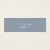 Dusty Blue Meadow Bruiloft Website Mini Visitekaartjes (Achterkant)