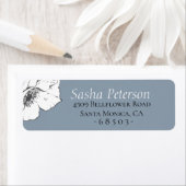 Dusty Blue Meadow gepersonaliseerd Etiket (Insitu)