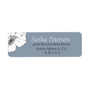 Dusty Blue Meadow gepersonaliseerd Etiket