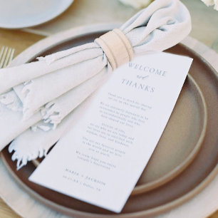 Dusty Blue Merci Bienvenue et merci Carte Place