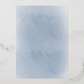 dusty blue met Folie Uitnodiging (Achterkant)