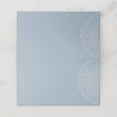 Dusty Blue met White mandala Blank Place Kaarten (Buitenkant ongevouwen)