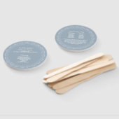 Dusty Blue met White mandala Wedding Program Fan Handwaaier (Niet-gemonteerd)