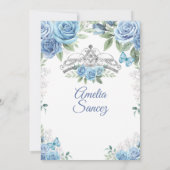 Dusty Blue Mexicaine Girl Mis XV Anos Invitation (Dos)