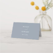Dusty Blue Minimal Wedding Table Number (Achterkant)