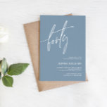 Dusty Blue Minimalist 40e Invitation anniversaire<br><div class="desc">*** Veuillez saisir H011 dans la recherche de magasin pour trouver tous les articles correspondants *** Ou visitez notre collection Dusty Blue Minimalist. *** Ce design de haute qualité est facile à customiser pour correspondre à vos couleurs, styles et thèmes mariages. Pour plus de personnalisation, cliquez sur le lien "Modifier...</div>