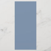 Dusty Blue Minimalist Menu Mariage moderne (Dos)