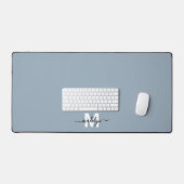Dusty Blue Minimalist Nom Monogramme (Clavier et souris)