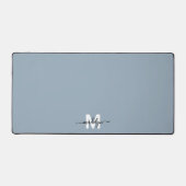 Dusty Blue Minimalist Nom Monogramme (Recto)