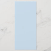 Dusty Blue Minimalist Wedding Monogram Flat Menu (Dos)
