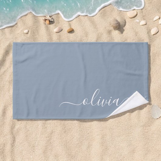 Dusty Blue minimaliste moderne Monogramme élégant