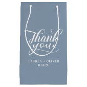 Dusty Blue | Minimalistische bruiloft dank u Klein Cadeauzakje (Voorkant)