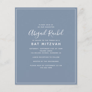 Dusty Blue Modern Budget Bat Mitzvah